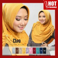Jilbab Instan Pad Antem Cleo Spandek Jersey Variasi Pita Bertali Dusty