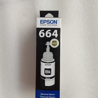 Tinta Printer Epson T-664 Hitam / Black Original Bersegel Hologram