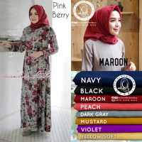 Setelan baju gamis katun jepang dan kerudung segi empat