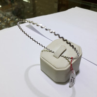 Gelang bulat emas putih 75% berat 3.6 gram diameter 6.2cm dan 6.3cm