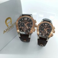 new JAM TANGAN COUPLE SEPASANGAN AIGNER JAM PASANGAN COUPLE rc
