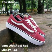Sepatu Pria Vans Old Skool Red - Sepatu Sekolah Vans Merah