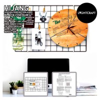 Jual HIJANG Hiasan Dinding BLack Grid Wire Wall Mesh DIY Frame Vintage Murah