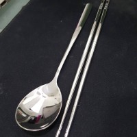 Jual Set Alat Makan Korea (Sendok SUJEO dan SUMPIT Stainless Steel 304) Murah