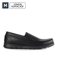 Sepatu Yongki Komaladi Pria Slip on 85 Leather Black