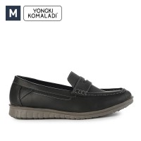 Sepatu Yongki Komaladi Pria Slip on 88 Leather Black