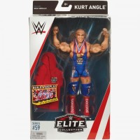 KURT ANGLE ACTION FIGURE MATTEL WWE ELITE 59 MOC MAINAN TOY