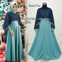 Jual GAMIS PESTA DRESS CANTIK THIARA BIRU BAJU NIKAHAN MURAH Murah