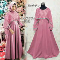 Jual GAMIS PESTA REALPIC DRESS CANTIK THIARA PINK BAJU NIKAHAN MURAH Murah