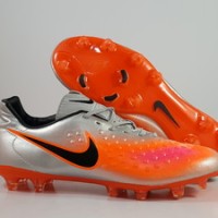 Sepatu Bola Nike Magista Opus 2 Silver Orange IC Replika Impor