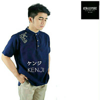 BAJU KEMEJA KOKO JAS PRIA MUSLIM PRIA RAIHAN NAVY