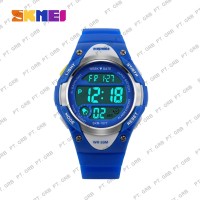 Jam Tangan Anak Wanita Digital SKMEI 1077 Blue Water Resistant 50M