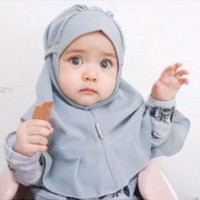 Jual Jilbab Instan Anak Balita Mode Rempel Tali Belakang Matt Diamond Crepe Murah
