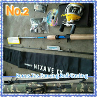 Joran Bait Casting Shimano Dan Reel Bait Casting Maguro Paketan Hemat