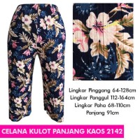 Best BIG SIZE BIGSIZE CELANA KULOT PANJANG KAOS 2142