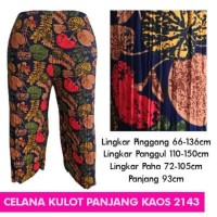 Best BIG SIZE BIGSIZE CELANA KULOT PANJANG KAOS 2143