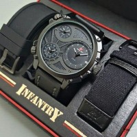 Jam Tangan Pria Swiss Army Infantry Triple Time Free Tali