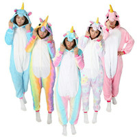 kostum piyama baju tidur unicorn dewasa pajama cosplay costume rainbow