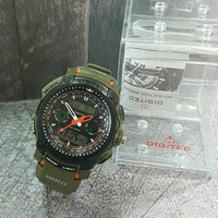 Jam Tangan Pria Digitec Dual Time Green Original