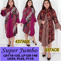 Jual 437 Dress Batik Super Jumbo Bigsize Baju Atasan Wanita Big Size vol10 Murah