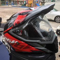 Helm AGV AX8 Evo Dual RED KARAKUM XXL supermoto arai tour cross airoh