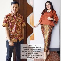 baju couple batik buat kondangan acara resepsi warna coklat BSG606