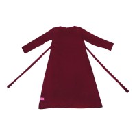 Gamis Anak Perempuan Murah Polos Basic Wolfis - Marun- FWRN