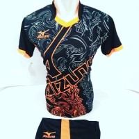 Baju Volly Jersey Futsal Kaos Bola Setelan Olahraga Voli Mizuno