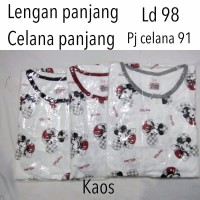 promo Piyama baju tidur dewasa wanita lengan panjang kaos unik lucu w