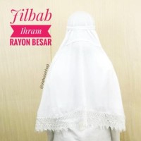 Best Jilbab Ihram Ihrom Putih Polos Rayon Besar Instan Perlengkapan