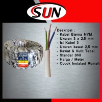 Kabel Eterna 3 x 2,5 mm Isi kabel 3 SNI Per Meter Original Asli