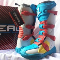 sepatu boots cross oneal element biru not alpinestar,gaerne,fox,thor