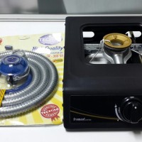 Kompor Tecstar 1 Tungku Burner Kuningan Plus Selang Gas Regulator Sni