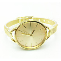 jam tangan fashion retro wanita warna emas gold women watch jwa025