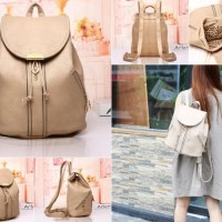 Termurah! tas ransel backpacker hitam black leather awet kokoh wanita