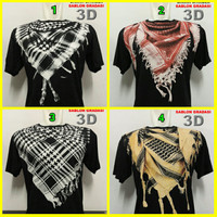 Jual Kaos Baju 3D Corak Sorban Kokoh Muslim Islam Dakwah Murah Keren Bagus Murah
