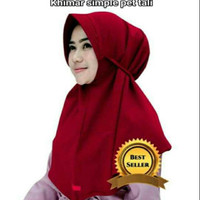 Jual Khimar Simpel Pet Tali Hijab Jilbab Bergo Kerudung Instan Wolfis Murah