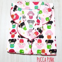 Setelan Piyama Wanita Baju Tidur Celana Pendek pucca pink
