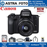 KAMERA MIRORRLESS - CANON EOS M50 KIT 15-45 32GB oke Terbagus