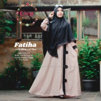 Gamis Jumbo Fatiha Syari Original Qiara Set Jilbab