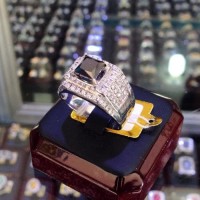 Cincin Emas Black Diamond Berlian Hitam Eropa Asli Murah Pria/Wanita
