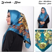 Zainab | Bunga | Bahan Satin | Pashmina/Hijab/Kerudung/Scarf/Jilbab