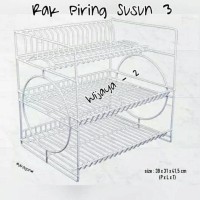Rak Piring Susun 3 putih Dragon