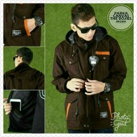 Jual JAKET PARKA COEOK PRRMIUM COKLAT LIST BUKAN PARSUT Murah!