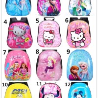 TAS RANSEL ANAK MODEL TELUR BERMOTIF KARAKTER CANTIK DAN KEREN