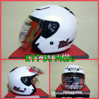 Helm KYT DJ Maru Solid white pearl