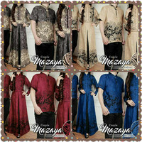 Jual BAJU GAMIS COUPLE MUSLIM LEBARAN 17266 KAPELAN BATIK FASHION Murah