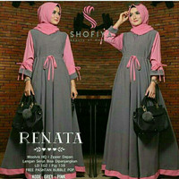 Gamis Renata Maxi Dress Grey-Pink