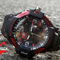 Jam tangan sport pria, G-shock double time, water resist, kw super