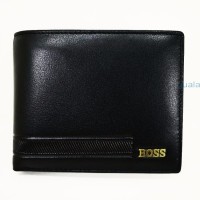 promo dompet kulit pria Hugo Boss DK1603 black pria smart